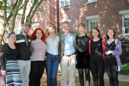 Group photo of graduate students and Department Head 2018